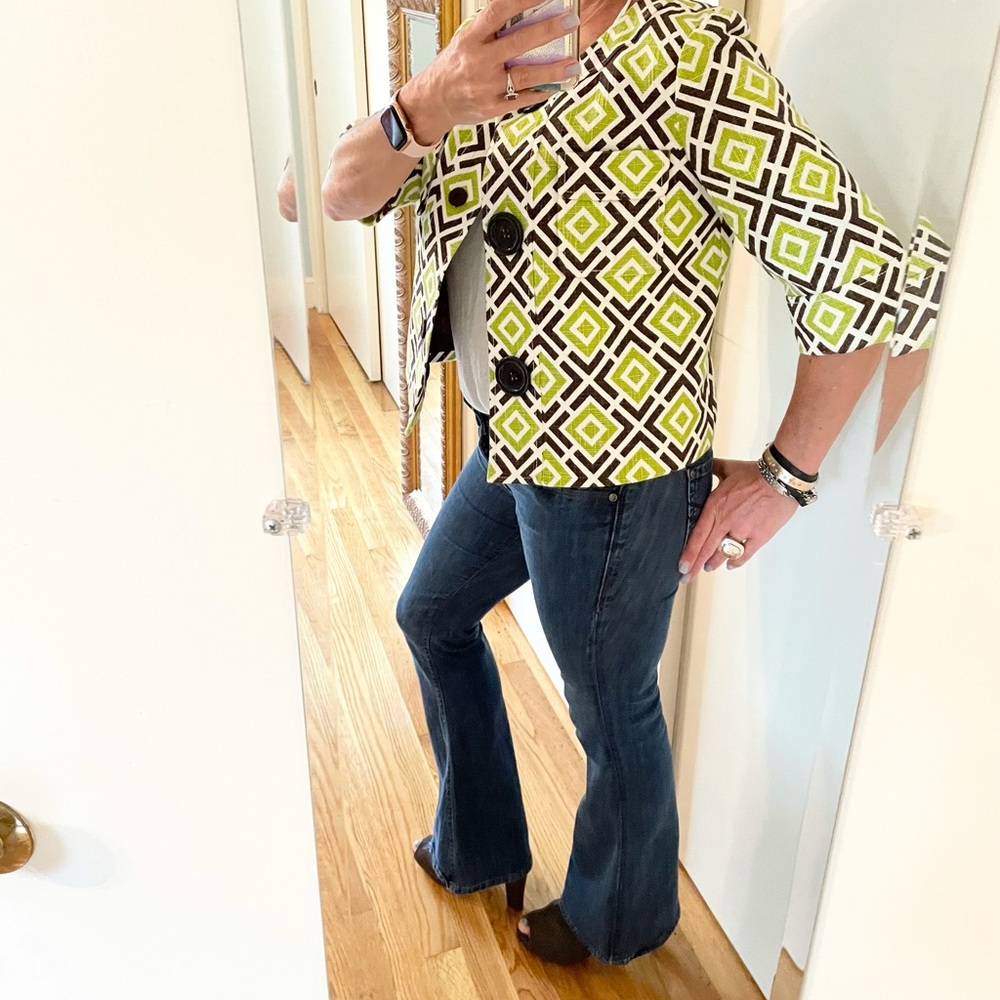 MICHAEL Michael Kors Geometric Print Swing Coat